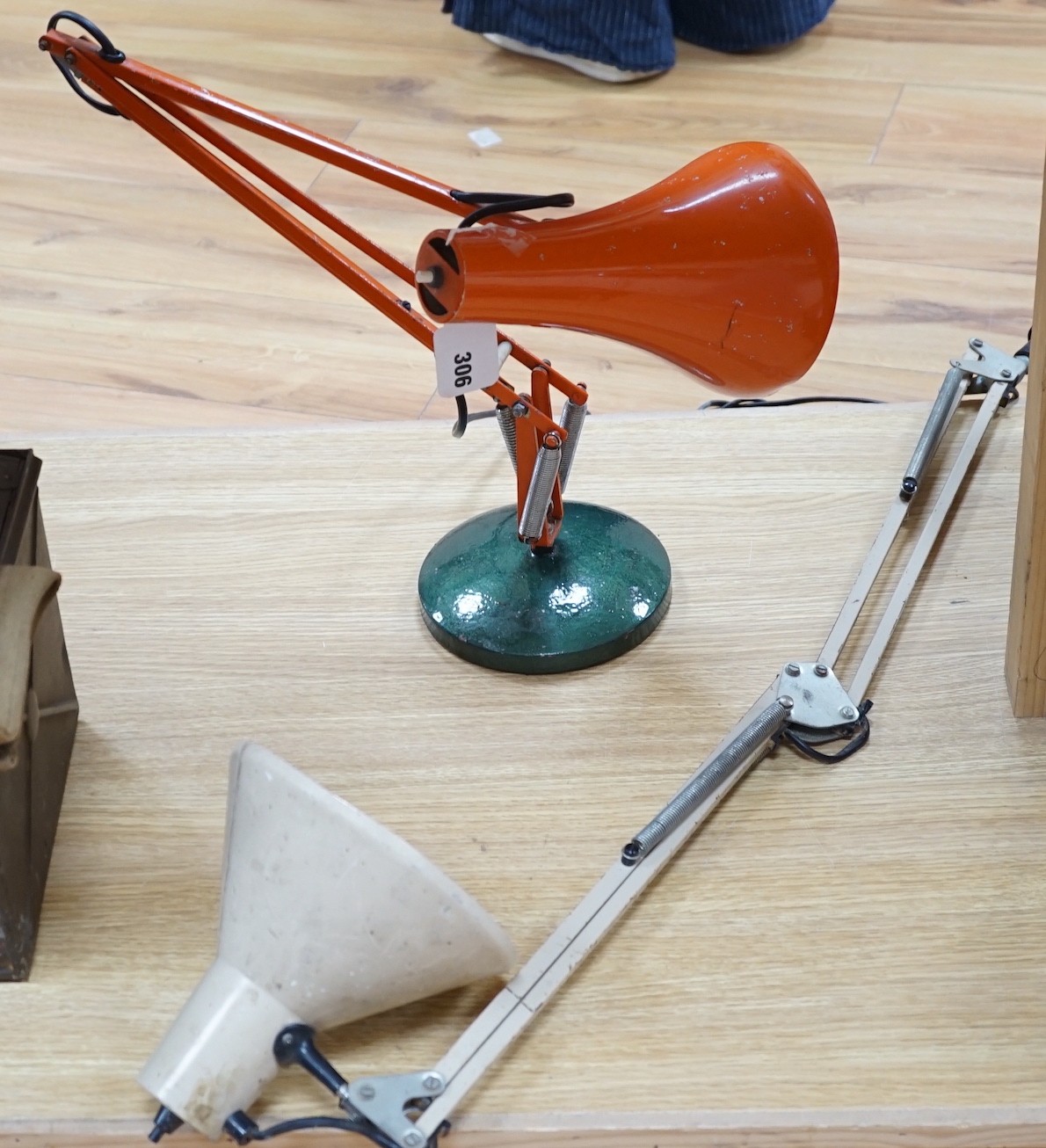 Two 1960's and a later anglepoise lamps, tallest 84cms high